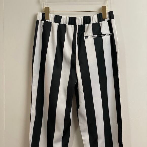 SPIRIT S Beetlejuice pant Halloween costume black white stripe high waist men - Picture 7 of 8